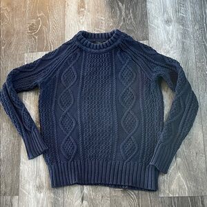 J. Crew Navy Cable Knit Sweater